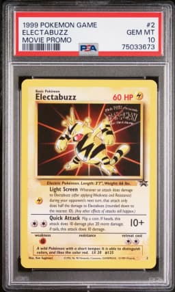 1999 #2 Electabuzz PSA 10 Game Movie