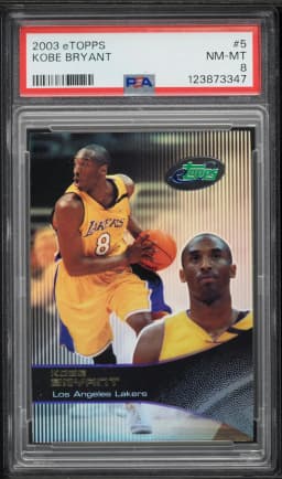 2003 #5 Kobe Bryant PSA 8 Etopps Basketball