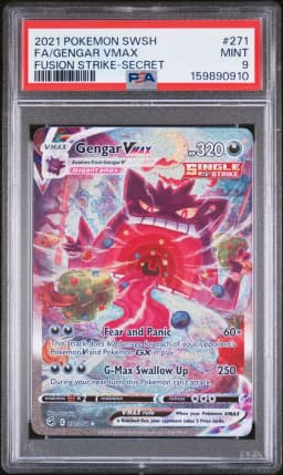 2021 #271 Full Art/Gengar Vmax PSA 9 Sword & Shield Fusion Strike