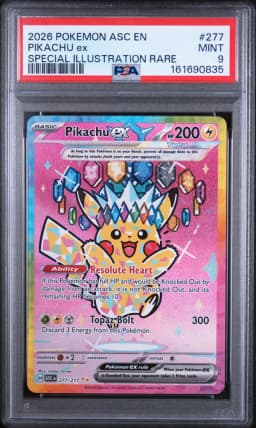 2026 #277 Pikachu EX PSA 9 Asc EN-Ascended Heroes