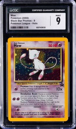 2000 #9 Mew-Holo CGC 9 Promo Black Star Pokemon
