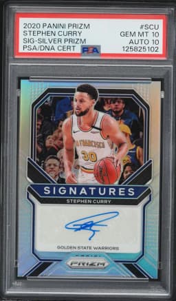 2020 #SCU Stephen Curry PSA 10 Panini Prizm Signatures Basketball