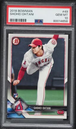 2018 #49 Shohei Ohtani PSA 10 Bowman Baseball