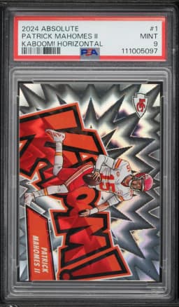 2024 #1 Patrick Mahomes II PSA 9 Panini Absolute Kaboom! Horizontal Football