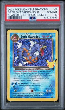 2021 #8 Dark Gyarados-Holo PSA 10 Celebrations Classic Collection