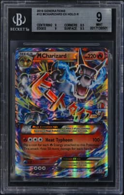 2016 #12 M Charizard EX HOLO R BGS 9 Generations