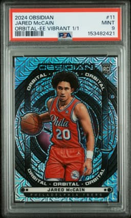 2024 #11 Jared McCain PSA 9 Panini Obsidian Orbital