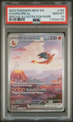 2023 #199 Charizard EX PSA 10 Mew EN-151