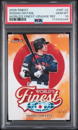 2026 #WF-22 Shohei Ohtani PSA 10 Topps Finest World's Finest