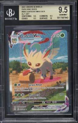 2021 #205 Full Art/Leafeon Vmax BGS 9.5 Sword & Shield Evolving Skies Pokemon