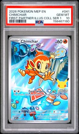 2026 #041 Chimchar PSA 10 Mep EN-Me Black Star Promo