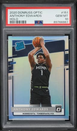2020 #151 Anthony Edwards PSA 10 Panini Donruss Optic Basketball