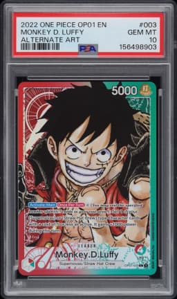 2022 #003 Monkey D. Luffy PSA 10 One Piece OP01-Romance Dawn