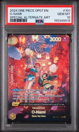 2024 #101 O-Nami PSA 10 One Piece OP07-500 Years in the Future