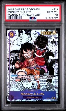 2024 #119 Monkey D. Luffy Manga Alternate Art PSA 10 OP09-Emperors in the New World One Piece