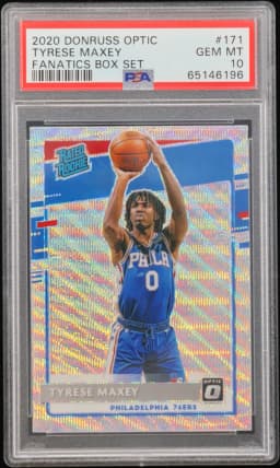 2020 #171 Tyrese Maxey PSA 10 Panini Donruss Optic