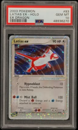 2003 #93 Latias EX-Holo PSA 10 EX Dragon
