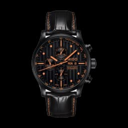 MIDO Multifort Chronograph Special Edition 44mm - Black and Orange on Leather Strap