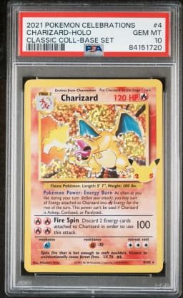 2021 #4 Charizard-Holo PSA 10 Celebrations Classic Collection
