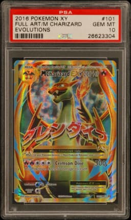 2016 #101 Full Art/M Charizard EX PSA 10 XY Evolutions