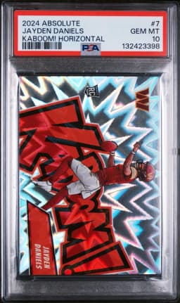 2024 #7 Jayden Daniels PSA 10 Panini Absolute Kaboom! Horizontal