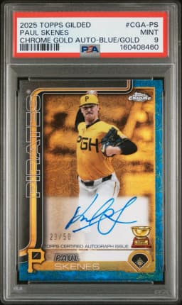 2025 #CGA-PS Paul Skenes PSA 9 Topps Gilded Collection Topps Chrome Gold Autographs