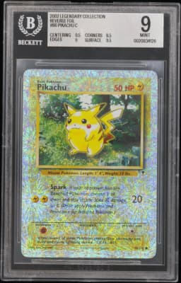 2002 #86 Pikachu Legendary Collection Reverse Foil BGS 9