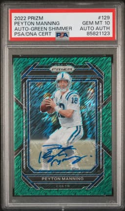 2022 #129 Peyton Manning PSA 10 Panini Prizm