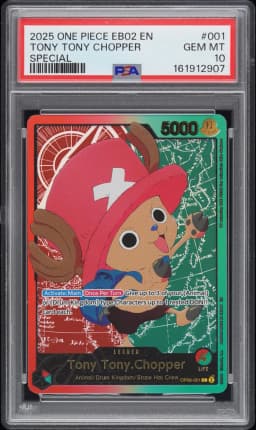 2025 #001 Tony Tony Chopper PSA 10 One Piece EB02-Extra Booster -Anime 25th Collection-