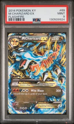 2014 #69 M Charizard EX PSA 9 XY Flashfire