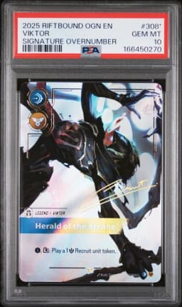 2025 #308* Viktor - Herald of the Arcane PSA 10 Riftbound: League of Legends Ogn-Origins