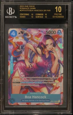 2022 #OP01078 Boa Hancock ALT ART SR BGS 10 One Piece Card Game Romance Dawn