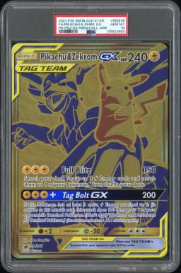 2021 #SM248 Full Art/Pikachu & Zekrom GX PSA 10 SM Black Star Promo