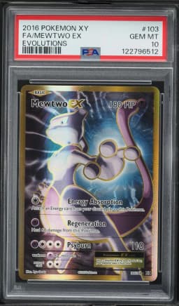2016 #103 Full Art/Mewtwo EX PSA 10 XY Evolutions Pokemon