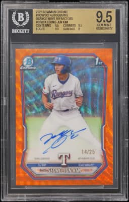 2026 #CPASK Seong-Jun Kim BGS 9.5 Bowman Chrome Prospect Autographs Orange Wave Refractors