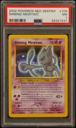 2002 #109 Shining Mewtwo PSA 7 Neo Destiny