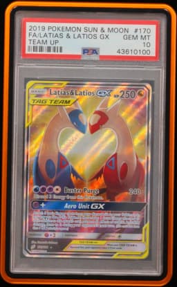 2019 #170 Full Art/Latias & Latios GX PSA 10 Sun & Moon Team Up