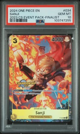 2024 #034 SANJI PSA 10 One Piece Championship 2023 Event Pack
