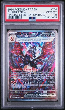 2024 #234 CHARIZARD EX PSA 10 POKEMON PAF EN-PALDEAN FATES | SPECIAL ILLUSTRATION RARE