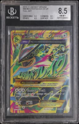 2015 #98 M Rayquaza EX UR FULL ART BGS 8.5 XY Ancient Origins