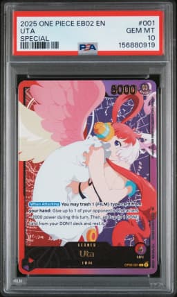 2025 #001 Uta PSA 10 One Piece EB02-Extra Booster -Anime 25th Collection-