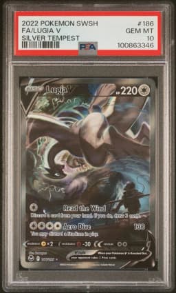 2022 #186 Full Art/Lugia V PSA 10 Sword & Shield Silver Tempest
