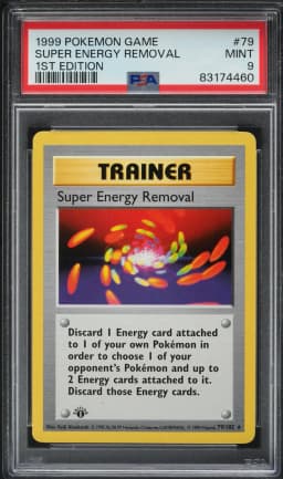 1999 #79 Super Energy Removal 1st Edition PSA 9 Game Pokemon