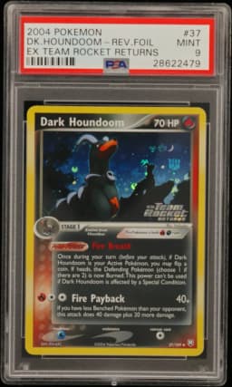 2004 #37 Dark Houndoom-Reverse Foil PSA 9 EX Team Rocket Returns