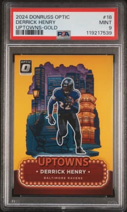 2024 #18 Derrick Henry PSA 9 Panini Donruss Optic Uptowns