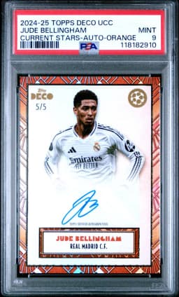 2024 #NA Jude Bellingham PSA 9 Topps Deco UEFA Club Competitions