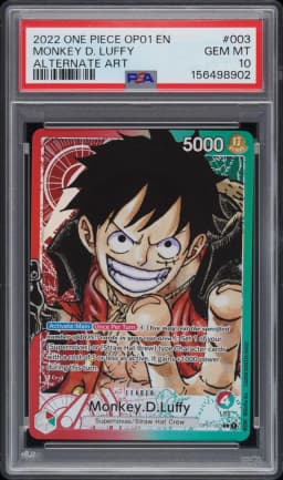2022 #003 Monkey D. Luffy PSA 10 One Piece OP01-Romance Dawn