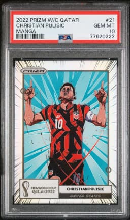 2022 #21 Christian Pulisic PSA 10 Panini Prizm World Cup Qatar Manga