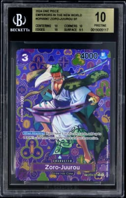 2024 #OP05067 Zoro-Juurou SP BGS 10 One Piece Card Game Emperors in the New World