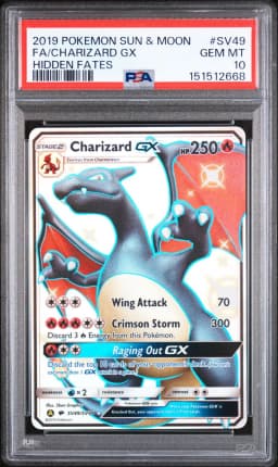 2019 #SV49 Full Art/Charizard GX PSA 10 Sun & Moon Hidden Fates